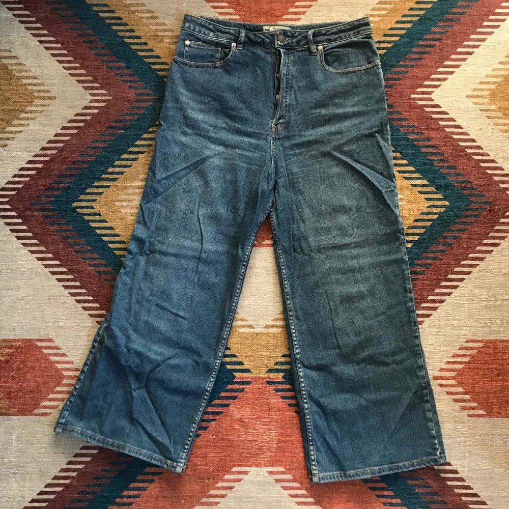 Free people high waisted wide leg jeans